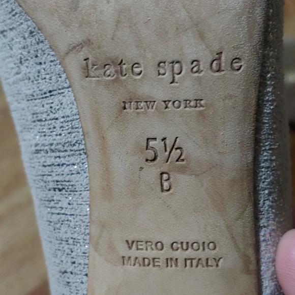 kate spade Madelyne Gold Shimmer Heels 5.5 - Picture 11 of 12